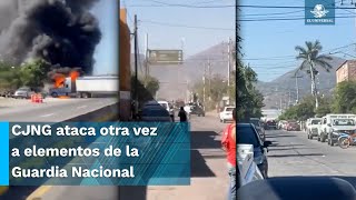 Jueves de terror en Ocotlán cártel ataca a la GN y suspenden clases [upl. by Yhtamit]