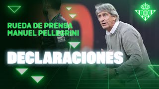 Rueda de prensa de Manuel Pellegrini tras el RayoRealBetis 🗣🎙  Real BETIS Balompié [upl. by Weatherby]