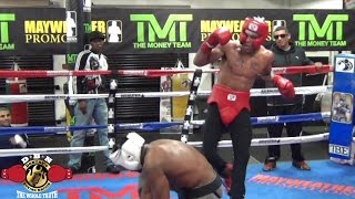 MAYWEATHER SPAR WARS BOXER VOMITS IN THE RING BRENTON NORWOOD VS CHRISTIAN [upl. by Lainey]