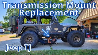 How To Replace Your Transmission Mount  Jeep TJ [upl. by Aidaas]