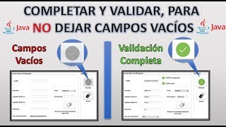 Sistema CRUD JAVA  NO dejar campos vacíos Y encendido automático de botón  Vídeo1724 [upl. by Gan]