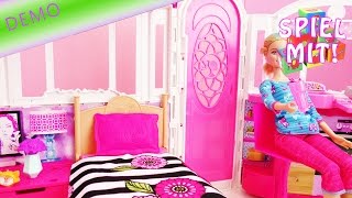 Barbie Glam Ferienhaus  3 Zimmer Apartment mit Schatztruhe einrichten  Demo [upl. by Alekin552]