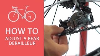 How To Adjust a Rear Derailleur [upl. by Coppins]