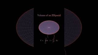 Volume of An Ellipsoid maths calculus like education physics mathematics comment [upl. by Icram]