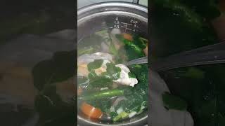 Tinolang isda w Malunggay fishlover lutongbahay eating [upl. by Eseerehc]