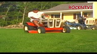 Custom 7 garden tractor Mow new lawn replace deck belt [upl. by Wynnie]