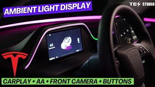 Instrument Cluster Display For Tesla Model 3 Highland Ambient Light Carplay Bumper Camera Upgrade [upl. by Nylaroc882]