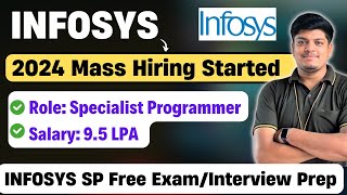 Infosys Mass Hiring 2024  Role Specialist Programmer  Salary 95 LPA  Infosys Off Campus Drive [upl. by Gauthier]