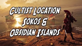 Assassins Creed Odyssey FAST TIPS Cultist Location Sokos Obsidian Island Gods of the Aegean Sea [upl. by Boleslaw]