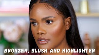 BRONZER BLUSH AND HIGHLIGHTER TUTORIAL for Beginners  Ale Jay [upl. by Ailedroc]