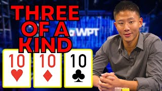 POCKET TENS Make THREE OF A KIND in 1600000 Prize Pool at WPT FINAL TABLE [upl. by Eentihw56]