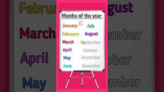 months of the Year song in English preschool kindergarten preschoollearning [upl. by Rik]