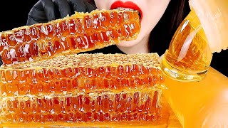 ASMR RAW HONEYCOMB HONEY JELLY 벌집꿀 꿀젤리 먹방 MUKBANG EATING SOUNDS 咀嚼音ハニカム  ZOEY ASMR [upl. by Ahsercul]