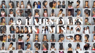 40 hairstyles for Girls in 5 min ENJOY [upl. by Dira]