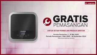 Pasang Water Heater GRATIS  Promo Ariston Mei 2020 [upl. by Burgwell749]