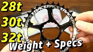 28t 30T 32tRaceface Cinch Chainring Weighing and Checking [upl. by Tikna]