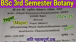 Botany Paper For BSc 3rd Semester  BSc 3rd Semester Botany Paper Mgkvp  Based on New Edu Policy [upl. by Cardwell]