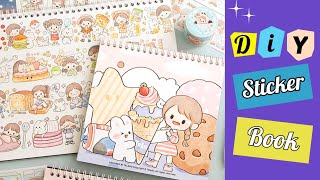 How to make sticker book  Handmade sticker book ta home  Diy sticker Tonni art and craft [upl. by Yornek]