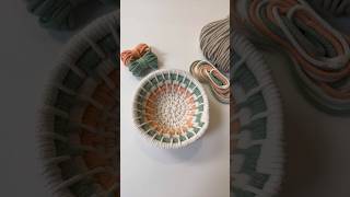 Coiled basket made with Bobbiny’s 5mm braided cord bobbiny diybasket baskets coiling macrame [upl. by Aselehc]