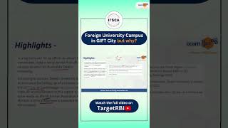 Foreign University Campus in GIFT City but why ifsca giftcity [upl. by Nahgiem234]