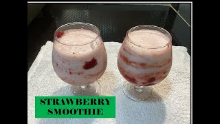 Strawberry Smoothie Recipe I Strawberry Milkshake Using Crush I Vid 401 I [upl. by Rudd]