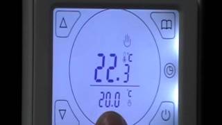 How To Program A TouchScreen Thermostat UFHhq E91 [upl. by Hogen]