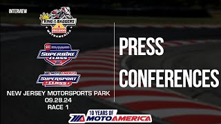 Post Race Press Conferences Saturday New Jersey 2024 MotoAmerica [upl. by Hesoj]