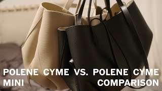 POLENE CYME VS POLENE CYME MINI COMPARISON Honest Review after 6 month what fits inside [upl. by Yevi620]