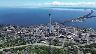 Drone flight from the top of an 800’ TV tower [upl. by Gillett457]