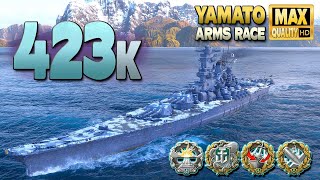 Battleship Yamato MVP in Arms race  World of Warships [upl. by Ardnaik]