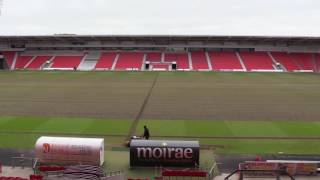 Keepmoat Stadium Pitch Renovation 2016 [upl. by Kern]