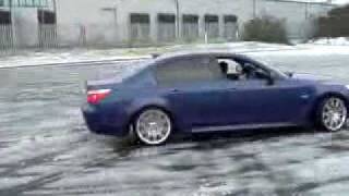 BMW 535d  Icy Car Park  Good Fun BMW RWD FTW [upl. by Ginevra]