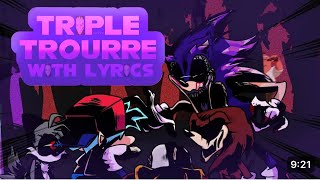 Fnf Triple Trouble With LYRICS [upl. by Ecyoj681]