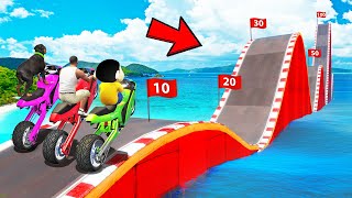 SHINCHAN AND FRANKLIN TRIED THE IMPOSSIBLE HIGHEST CURVY amp BUMPY ROAD SEA CHALLENGE IN GTA 5 [upl. by Reynolds]