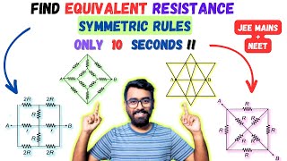 How to Find EQUIVALENT Resistance of COMPLEX Circuit  TRICK AND SYMMETRIC RULES🔥  Class 12 Physics [upl. by Gamber525]