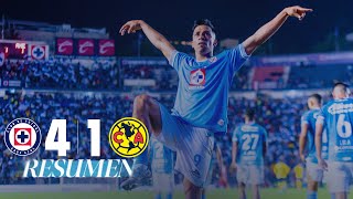 CRUZ AZUL 41 AMÉRICA J6  GOLEADA AZUL en el CLÁSICO JOVEN [upl. by Gytle]