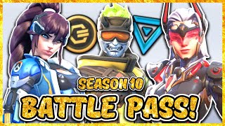 OVERWATCH 2 SEASON 10 BATTLE PASS SKINS AND ITEMS [upl. by Buonomo]