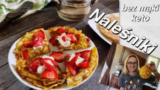 NALEŚNIKI z 2 składników 🥞 bez mąki keto śniadanie deser [upl. by Nicoline838]