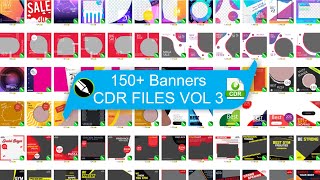 150 Banners CDR Files Free For Download VOL 3 [upl. by Ahsyle452]