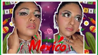 MAQUILLAJE PATRIO MEXICANO 🇲🇽 [upl. by Eityak]