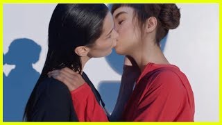 ​Calvin Klein Apologises For Advert Showing Bella Hadid Kissing ComputerGenerated Model [upl. by Yrro]