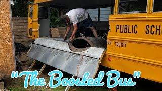 The Boosted bus Ex School bus converting to toy hauler Pt1 [upl. by Ezarras32]