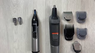 Philips Nose Ear Eyebrow Trimmer NT365016 Vs Philips Philips MG Series 5000 Trimmer [upl. by Rick]