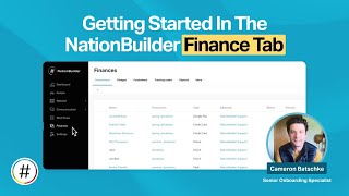 Getting started in NationBuilders finance tab [upl. by Eniale699]