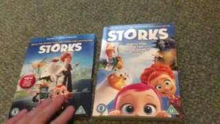 Trolls and Storks Blu Ray and DVD Unboxing [upl. by Adnik]