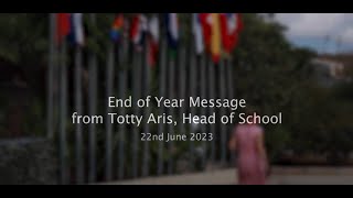 VIS Head of School End of Year Message 2023 [upl. by Any]