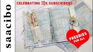 Making Super Quick Weekly Planner with Freebies  Celebrating 10K Subs [upl. by Eillo]