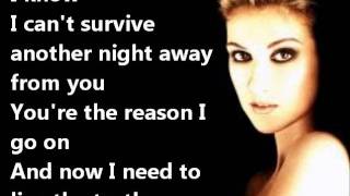 Celine Dion  I SURRENDERLYRICS [upl. by Anair171]