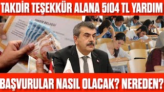 Öğrencilere 5104 TL Yardıma nasıl başvurulur Nereden başvurulur Başarı yardımı başvurusu [upl. by Dnesnwot]