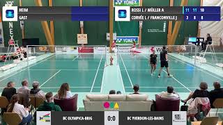 Badminton NLA 202425  BC Olympica Brig vs Yverdonlesbains [upl. by Bywoods]